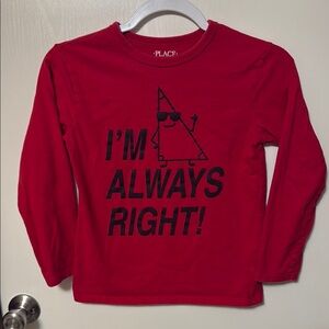 The Children's Place Red Graphic Kids Shirt Size M (7-8)